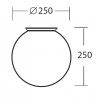 STYX 2 Stropní, přisazené svítidlo, základna plast, povrch šedostříbrná, difuzor sklo opál, LED 9W, 1070lm/950lm, teplá 3000K, Ra80, stmív DALI, 230V, IP65, tř.2, d=220mm, h=250mm, úchyt skla bajonet náhled 2