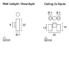 ONDYA nástěnné BODOVÉ svítidlo Nástěnné přisazené bodové svítidlo, těleso kov, povrch bílá, LED 2x 7W, 550lm, GU10, teplá 3000K, 230V, IP20, rozměry: d=70mm, h=220mm, svítí nahoru/dolu náhled 2