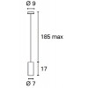 ONDYA závěsné svítidlo Závěsné svítidlo, základna kov, těleso kov, povrch bílá, pro žárovku 1x7W, GU10, Ra80, 230V, IP20, tř.1. rozměry: d=70, h=1850 vč závěsného kabelu, lze zkrátit náhled 2