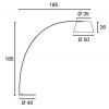 AUCH FL Stojací oblouková pokojová lampa, materiál kov, povrch bílá, stínítko plast bílá, pro žárovku 40W, E27, 230V, IP20, tř.2,výška h=1850mm, stínítko d=500mm náhled 3