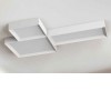 HABE Stropní, přisazené svítidlo, základna kov, povrch bílá, difuzor plast opál, LED 60W, 3900lm, teplá 3000K, Ra80+, 230V, IP20, rozměry 750x350x100mm, náhled 2