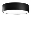EKUES 30W RF Stropní svítidlo, těleso kov, stínítko textil černý, difuzor plast opál, LED 30W, 2550lm, teplá 3000K, stmív RF dálk ovladač (součástí), Ra80, 230V, IP20, rozměry d=400mm, h=100mm. náhled 1