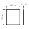 DELI LED panel Stropní, vestavné svítidlo, těleso ocel plech, bílá, difuzor plast opál, LED 45W, neutrální bílá 4000K, 3500lm, Ra80, 230V, IP20, tř.1, 595x595x85mm, horní mont kazet str náhled 2