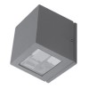 DIXON LED Nástěnné svítidlo těleso hliník, povrch šedá, sklo čiré, LED 2x2W denní bílá, Ra77, 230V, IP54, 90x90x100mm, svítí dolů náhled 1