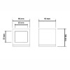 DIXON LED Nástěnné svítidlo těleso hliník, povrch šedá, sklo čiré, LED 2x2W denní bílá, Ra77, 230V, IP54, 90x90x100mm, svítí dolů náhled 2