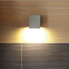 DIXON LED Nástěnné svítidlo těleso hliník, povrch šedá, sklo čiré, LED 2x2W denní bílá, Ra77, 230V, IP54, 90x90x100mm, svítí dolů náhled 3