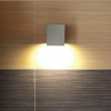 DIXON LED Nástěnné svítidlo těleso hliník, povrch šedá, sklo čiré, LED 2x2W denní, Ra77, 230V, IP54, 90x90x100mm, svítí dolů náhled 3