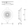 UMA R LED 18W Stropní podhledové bodové svítidlo, výklopné +-20°, těleso hliník, povrch bílá, LED 18W, 1260lm, teplá 3000K, vyzař úhel 90°, Ra80, stmívatelné DALI, 230V, IP20, d=155mm, h=33mm náhled 6