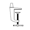 OFFICE-LED-CLIP Svěrka pro uchycení stolní lampy ke stolu, těleso hliník, barva šedostříbrná náhled 1