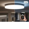 NODU RO 24W, CCT, RGB, IP54 Stropní venkovní svítidlo, plast, bílá, difuzor plast opál, LED 24W, 2350lm, ovl smart telefon Tuya, WiFi, stmívání, nast teplota CCT teplá 3000K - denní 6000K, Ra80, RGB, 230V, IP54, d=280mm, h=51mm náhled 2