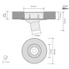 INDIO LED 1x Vestavné bodové svítidlo, nastavit směr svíc +-25°, těleso hliník, povrch černá, LED 1x1,8W, denní, 1x90lm, vyzař. úhel 36°, 500mA (bez trafa), IP20, d=40mm, h=29mm náhled 4