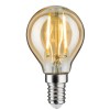 LED žárovka retro vintage filament VÝPRODEJ Světelný zdroj, žárovka, tvar kapková, sklo jantar, LED 2,5W, E14, teplá 2700K, 250lm, Ra80, 230V, střední životnost 15.000 hod, 50.000 zap/vyp, d=45mm, l=80mm náhled 1