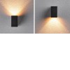 CONTRAHO 4W, IP44 Venkovní nástěnné svítidlo, těleso hliník, povrch černá antracit, difuzor plast opál, LED 4W, 265lm, teplá 2200K, 230V, IP44, tř.1, rozměry 58x103x75mm, svítí nahoru nebo dolů, vyzařovací úhel 75° náhled 3