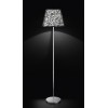 CAMBERG FL Stojací lampa, těleso kov, povrch chorm lesk, stínítko plast bílá a černá, pro žárovku 1x60W, E27, 230V, IP20, rozměry d=400mm, h=1740mm, vč vypínače na tělese. náhled 1