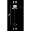 CAMBERG FL Stojací lampa, těleso kov, povrch chorm lesk, stínítko plast bílá a černá, pro žárovku 1x60W, E27, 230V, IP20, rozměry d=400mm, h=1740mm, vč vypínače na tělese. náhled 2