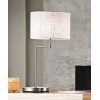 DRIBURG TL Stolní lampa, otočné rameno, těleso kov, povrch chorm broušený, stínítiko textil bílá, pro žárovku 1x40W, E27, 230V, IP20, rozměry d=300mm, h=640mm. náhled 1