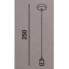 ELSTER Závěsný kabel s objímkou, materiál kov, povrch chrom broušené, pro žárovku 1x40W, E27, 230V, IP20, rozměry l=2500mm, lze zkrátit. náhled 4