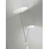 LASPHE Stojací lampa, nastavitelný směr svícení, těleso kov, povrch bílá mat a chrom lesk, difuzor plast opál, LED 28W, 2380lm, + 5W, 425lm, teplá 3000K, stmívatelné, 230V, IP20, rozměry d=270mm, h=1830mm. náhled 1