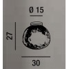 LANGEN CL Stropní přisazené svítidlo, základna kov, povrch chrom lesk, stínítko sklo čiré, pro žárovku 1x60W, E27, 230V, IP20, rozměry d=300mm, h=270mm. náhled 2