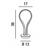 PYRMONT TL Stolní lampa, těleso kov, povrch bílá mat, difuzor plast opál, LED 13W, 1040lm, teplá 3000K, 230V, IP20, rozměry 170x360mm. náhled 2