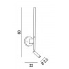 SCHWALB Nástěnné svítidlo, nastavitelný směr svícení, těleso kov, povrch bílá mat, difuzor plast opál, LED 6W, 420lm + 3W, 210lm, teplá 3000K, rozměry d=25mm, h=600mm. náhled 3