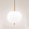 TEINACH I Závěsné svítidlo, základna kov, povrch zlatá, difuzor sklo opál, LED 18W, 1329lm, teplá 3000K, 230V, IP20, rozměry d=300mm, h=200mm, vč závěs kabelu h=1500mm, lze zkrátit. náhled 1
