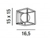 URACH WL Nástěnné svítidlo, těleso kov, povrch černá, difuzor sklo opál, pro žárovku 1x28W, G9, 230V, IP20, rozměry 150x150x165mm. náhled 3