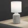VILBEL Stolní lampa, těleso keramika, povrch béžová, stínítko textil bílá, pro žárovku 1x40W, E14, 230V, IP20, rozměry: d=150mm, h=320mm. náhled 2