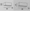 BALVE Venkovní nástěnné svítidlo, těleso hliník, povrch černá, difuzor plast opál, pro žárovku 2x40W, E14, 230V, IP44, rozměry 300x110x120mm, svítí nahoru/dolů. náhled 3