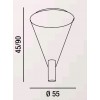 BEXBACH Stropní přisazené svítidlo, těleso kov, povrch zlatá, difuzor plast opál, LED 36W, 3283lm, teplá 3000K, stmívatelné, 230V, IP20, rozměry d=550mm, vč závěs lanka h=900mm, lze zkrátit. náhled 2