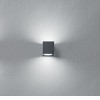 BITTERFELD Venkovní nástěnné svítidlo, těleso hliník, povrch grafitově černá, krycí sklo čiré, pro žárovku 2x11W, GX 5,3, 230V, IP54, rozměry 105x115x110mm, svítí nahoru/dolů.