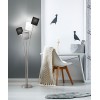 BLIEE Stojací lampa, těleso kov, povrch chrom broušený, stínítiko textil bílá, černá a šedá, pro žárovku 4x40W, E14, 230V, IP20, rozměry d=450mm, h=1600mm. náhled 3