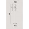 DENIT FL 36W Stojací lampa, těleso kov, povrch broušená zlatá, difuzor plast opál, krycí sklo čiré, LED 36W, 2880lm, teplá 3000K, Ra80, 230V, IP20, tř.3, rozměry d=260mm, h=1700mm. náhled 2