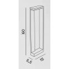 PEGU FL 10W IP65 Sloupkové svítidlo, těleso hliník, povrch černá antracit, dif. plast opál, LED 10W, 800lm, teplá 3000K, Ra80, 230V, IP65, tř.1, rozměry 150x600x55mm, svítí dolů. náhled 2