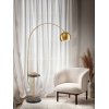 ZNOKA FL 1x60W E27 Stojací lampa, nast. směr svícení, základna a stůl černý mramor, těleso kov, povrch broušená mosaz, pro žárovku 1x60W, E27, 230V, IP20, tř.2, rozměry d=250mm, h=1920mm. náhled 3