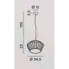 ZUK HL II 1x40W E27 Závěsné svítidlo, základna kov, povrch bílá, stínítko sádra bílá, pro žárovku 1x40W, E27, 230V, IP20, tř.1, rozměry d=345mm, h=230mm, vč závěs kabelu s bílým textil úpletem l=1300mm, lze zkr. náhled 2