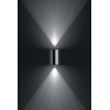 BUXUS Nástěnné venkovní svítidlo, těleso kov, povrch nerez, LED 2x4,5W, teplá 2700K, 1000lm, 230V, IP44, tř.1, rozměry 140x101x126mm, svítí nahoru/dolů náhled 4