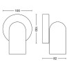 PONGEE Přisazené, bodové svítidlo, nastav směr svícení, těleso kov, povrch bílá, pro žárovku 1x10W, GU10, ES50, 230V, IP20, tř.1, rozměry 82x100x138mm náhled 3