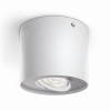 PHASE LED 5W Stropní, přisazené, bodové svítidlo, výklopné +-20°, těleso kov, povrch černá+ hliník šedostříbrná, LED 1x4,5W, teplá 3000K, 500lm, Ra80, stmívatelné RC, 230V, IP20, d=102mm, h=80mm náhled 2