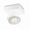 CLOCKWORK Stropní, bodové svítidlo, nastavitelný směr svícení, těleso kov, povrch bílá, LED1x5W, teplá 2700K, 1x280lm/cca 1x15W žár, Ra80, 230V, IP20, 90x110x110mm náhled 1