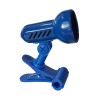 ALBILO Stolní lampa s klipem, skřipcem, těleso kov a plast, povrch modrá, pro žárovku 1x40W, E14, 230V, IP20, tř.2. rozměry d=100mm, h=120mm. náhled 1