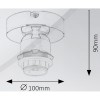 MURO 1x60W E27 Stropní svítidlo, těleso kov, povrch chrom lesk, pro žárovku 1x60W, E27, 230V, IP20, tř.1. rozměry d=100mm h=90mm náhled 2