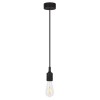 NIION 1x60W E27 Závěsný kabel s objímkou, těleso silikon, povrch černá, pro žárovku 1x60W, E27, 230V, IP20, tř.1. rozměry d=80mm, včetně závěsného kabelu s textilním úpletem h=1500mm, lze zkrátit náhled 1