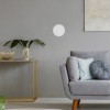 ACORUSO 8W Nástěnné svítidlo, nepřímé svícení, základna kov, stínítko dřevo bílá, LED 8W, teplá 3000K, 640lm,  230V, IP20, tř.1. rozměry d=180mm, h=35mm. náhled 4