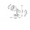 AMOMUN TL II 1x25W, E14 Stolní lampa s klipem, skřipcem, těleso kov, povrch béžová, pro žárovku 1x25W, E14, 230V, IP20, tř.2, rozměry d=110mm, 180x225mm. náhled 3
