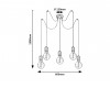 JULOBRIE 5x25W E27 Závěsné svítidlo, lustr, základna kov, povrch antická zlatá, pro žárovku 5x25W, E27, 230V, IP20, tř. 1, rozměry 600mm, vč závěs kabelů l=1500mm, lze zkrátit. náhled 2