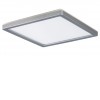 TRIPARTITA SQ 15W, IP44 Stropní přisazené svítidlo, čtvercové, těleso plast stříbrná, difuzor plast opál, LED 15W, neutrální 4000K, 1500lm, ,230V, do koupelny IP44, tř.2, rozměry 250x250mm, h=28mm. náhled 1