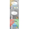 ORELA, 18W, CCT, RGB, IP44 Stropní svítidlo, základna kov, povrch chrom, difuzor plast opál, LED 18W, dálk. ovl. nast teplota CCT teplá 3000K - denní 6500K, 1600lm, stmív, RGB, 230V, IP44, tř.2, d=300mm, h=45mm náhled 2