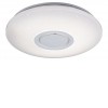 RODAN 24W, CCT, RGB, BT reproduktor Stropní svítidlo, difuzor plast opál, LED 24W, 1800lm, dálk. ovladač(součástí) nebo smart tel, Tuya, stmívatel, CCT nast teplá 3000K-denní 6500K, RGBW, BT repro, Ra80, IP20, 230V, IP20, d=400, h=90mm náhled 1