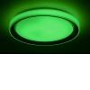 MARPO 40E, CCT, RGB Stropní svítidlo, základna kov, povrch stříbrná, dif plast opál, LED 40W, dálk ovl. natst teplota CCT teplá 2700K - 6500K, 3200lm, stmív, RGB, 230V, IP20, tř.1, d=510mm, h=75mm. náhled 2